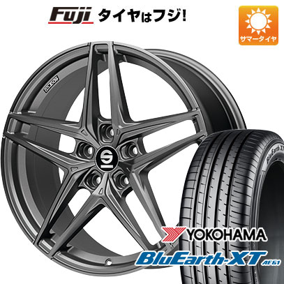 【新品国産5穴114.3車】 夏タイヤ ホイール4本セット 215/55R17 ヨコハマ ブルーアース XT AE61 OZ SPARCO レコード 17インチ｜fujicorporation