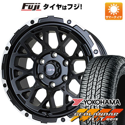 【新品】プラド 夏タイヤ ホイール4本セット 265/65R17 ヨコハマ ジオランダー A/T G015 OWL/RBL フォーバイフォーエンジニア エアージー ロックス 17インチ :fuji 11822 147240 30618 30618:フジコーポレーション