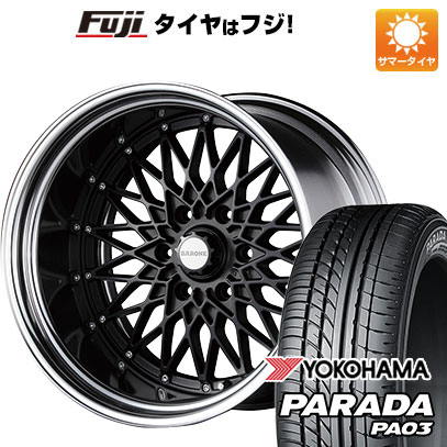 【新品】キャラバン 夏タイヤ ホイール4本セット 225/50R18 107/105H ヨコハマ PARADA PA03 ブラックレター ファブレス ヴァローネ RM 6 18インチ :fuji 4863 153020 32356 32356:フジコーポレーション