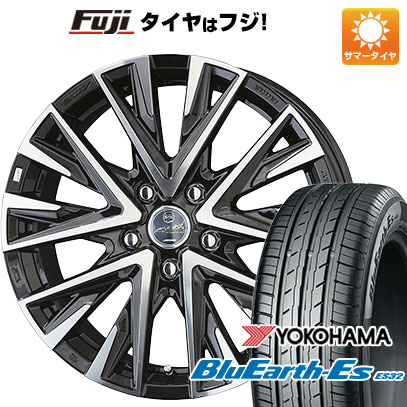 【新品国産5穴114.3車】 夏タイヤ ホイール4本セット 215/60R16 ヨコハマ ブルーアース ES32 共豊 スマック レジーナ 16インチ｜fujicorporation