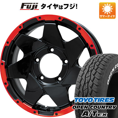 【新品】ジムニーシエラ 夏タイヤ ホイール4本セット 215/70R16 トーヨー オープンカントリー A/T EX レアマイスター LMG shuriken 16インチ｜fujicorporation