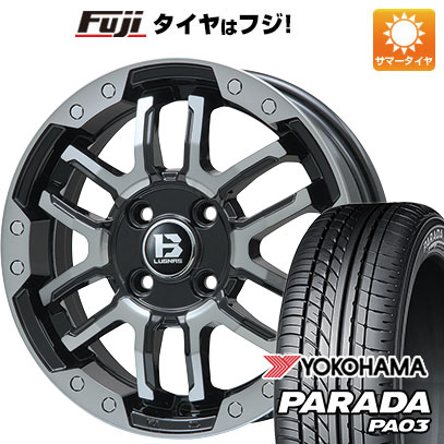 クーポン配布中 【新品 軽自動車】夏タイヤ ホイール4本セット 165/55R14 ヨコハマ PARADA PA03 ブラックレター 95/93N ビッグウエイ B LUGNAS FRD 14インチ :fuji 10161 137774 31695 31695:フジコーポレーション