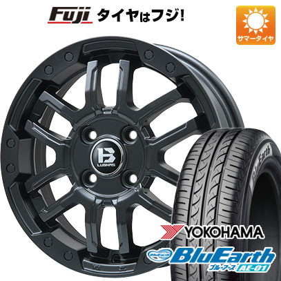 【新品 軽自動車】タフト ソリオ 夏タイヤ ホイール4本セット 165/65R15 ヨコハマ ブルーアース AE-01 ビッグウエイ B-LUGNAS FRD(マットブラック) 15インチ