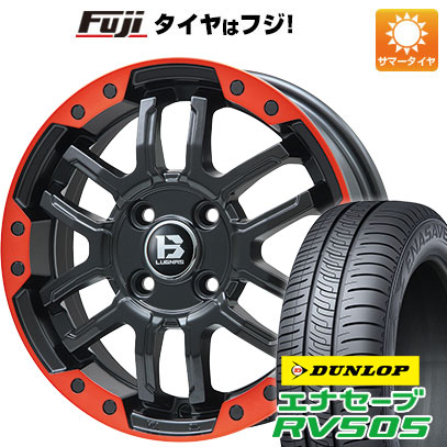 【新品国産5穴114.3車】 夏タイヤ ホイール4本セット 215/60R16 ダンロップ エナセーブ RV505 ビッグウエイ B LUGNAS FRD(マットブラック/レッドリム) 16インチ :fuji 1601 137788 29348 29348:フジコーポレーション