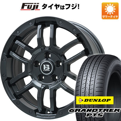 【新品国産5穴114.3車】 夏タイヤ ホイール4本セット 235/55R18 ダンロップ グラントレック PT5 ビッグウエイ B LUGNAS FRD(マットブラック) 18インチ :fuji 1303 137826 40825 40825:フジコーポレーション