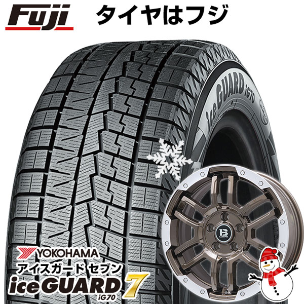 【パンク保証付】【新品国産5穴114.3車】 スタッドレスタイヤ ホイール4本セット 225/50R18 アイスガード セブンIG70 ビッグウエイ B-LUGNAS FRD 18インチ｜fujicorporation