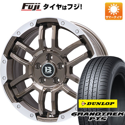 【新品国産5穴114.3車】 夏タイヤ ホイール4本セット 235/55R18 ダンロップ グラントレック PT5 ビッグウエイ B LUGNAS FRD(ブロンズ/リムポリッシュ) 18インチ :fuji 1303 137825 40825 40825:フジコーポレーション