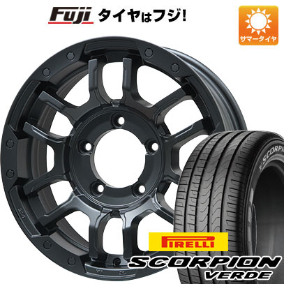 【新品】ジムニーシエラ 夏タイヤ ホイール4本セット 215/70R16 ピレリ スコーピオン ヴェルデ ビッグウエイ B LUGNAS FRD(マットブラック) 16インチ :fuji 16701 137766 15757 15757:フジコーポレーション