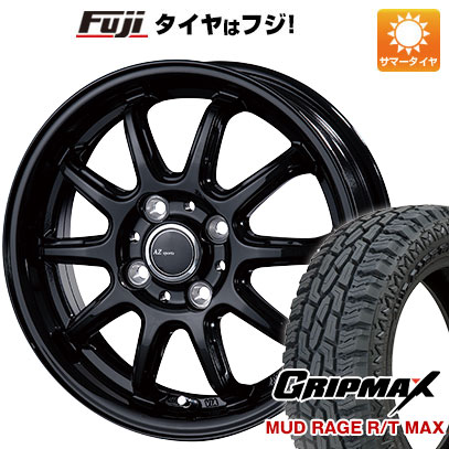 【新品 軽自動車】タフト 夏タイヤ ホイール4本セット 165/65R15 グリップマックス マッドレイジR/T MAX RBL(限定) インターミラノ AZ SPORTS RC 10 15インチ :fuji 21761 142374 33231 33231:フジコーポレーション