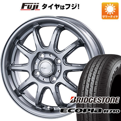 【新品 軽自動車】軽トラ 軽バン 夏タイヤ ホイール4本セット 145/80R12 80/78N ブリヂストン エコピア R710(限定) インターミラノ AZ SPORTS RC 10 12インチ :fuji 21681 142366 27205 27205:フジコーポレーション