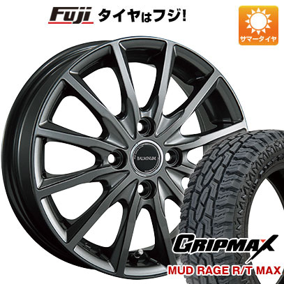 グリップマックス - 【新品 軽自動車】タフト ソリオ 夏タイア 車輪4本仕掛ける 165/65R15 マッドレイジR/T MAX RBL(押さえる) ブリヂストン バルミナ AR12 15in 車、バイク、自転車-タイヤ、ホイール-夏タイヤ、ホイールセット