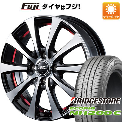 【新品 軽自動車】N-BOX タント ワゴンR 夏タイヤ ホイール4本セット 165/55R15 ブリヂストン エコピア NH200 C MID シュナイダー RX01 15インチ｜fujicorporation