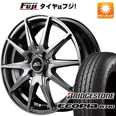 【新品 軽自動車】軽トラ 軽バン 夏タイヤ ホイール4本セット 145/80R12 80/78N ブリヂストン エコピア R710(限定) MID シュナイダー SLS 12インチ :fuji 21681 144286 27205 27205:フジコーポレーション