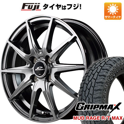 【新品 軽自動車】ハスラー 夏タイヤ ホイール4本セット 165/65R14 グリップマックス マッドレイジR/T MAX RBL(限定) MID シュナイダー SLS 14インチ :fuji 21721 144288 33230 33230:フジコーポレーション