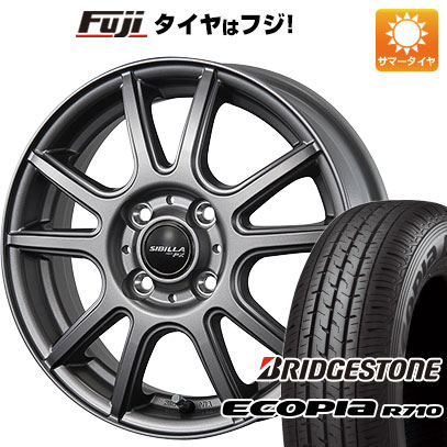 【新品 軽自動車】軽トラ 軽バン 夏タイヤ ホイール4本セット 145/80R12 80/78N ブリヂストン エコピア R710(限定) トピー シビラ NEXT PX 12インチ :fuji 21681 144884 27205 27205:フジコーポレーション