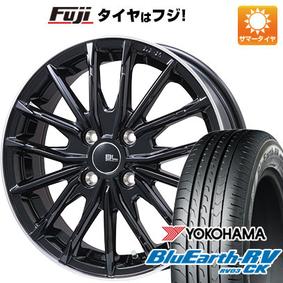 【パンク保証付】【新品 軽自動車】ソリオ ハスラー 夏タイヤ ホイール4本セット 165/70R14 ヨコハマ ブルーアース RV-03CK ブランドルライン DF-10M 14インチ