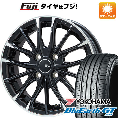 【新品 軽自動車】夏タイヤ ホイール4本セット 155/65R14 ヨコハマ ブルーアース GT AE51 ブランドルライン DF 10M グロスブラック/カットスポーク 14インチ : fuji 21721 144590 28581 28581 : フジコーポレーション