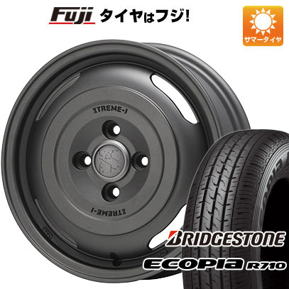 【新品 軽自動車】軽トラ 軽バン 夏タイヤ ホイール4本セット 145/80R12 80/78N ブリヂストン エコピア R710(限定) MLJ エクストリームJ ジャーニー 12インチ :fuji 21681 145239 27205 27205:フジコーポレーション