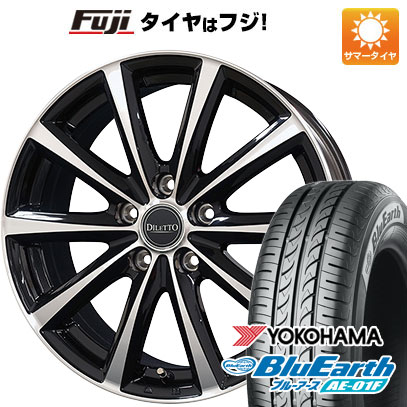 【新品国産5穴114.3車】 夏タイヤ ホイール4本セット 205/60R16 ヨコハマ ブルーアース AE-01F コスミック ディレット M10 ブラックポリッシュ 16インチ｜fujicorporation