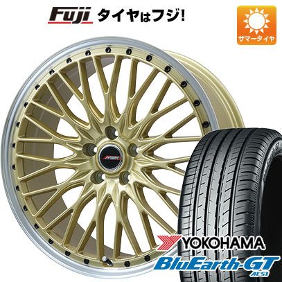 【新品国産5穴114.3車】 夏タイヤ ホイール4本セット 245/35R20 ヨコハマ ブルーアース GT AE51 プレミックス MER PROMESH ゴールド/リムポリッシュ 20インチ :fuji 1307 137741 33795 33795:フジコーポレーション