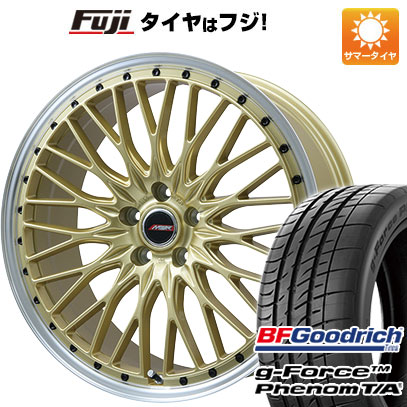 新品国産5穴114.3車 夏タイヤ ホイール４本セット 245/40R20 BFG(フジ専売) g FORCE フェノム T/A プレミックス MER PROMESH ゴールド/リムポリッシュ 20インチ :fuji 1461 137741 41290 41290:フジコーポレーション