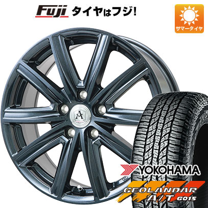 【新品国産5穴100車】 夏タイヤ ホイール4本セット 225/60R17 ヨコハマ ジオランダー A/T G015 RBL テクノピア アフロディーテ MZ 17インチ｜fujicorporation