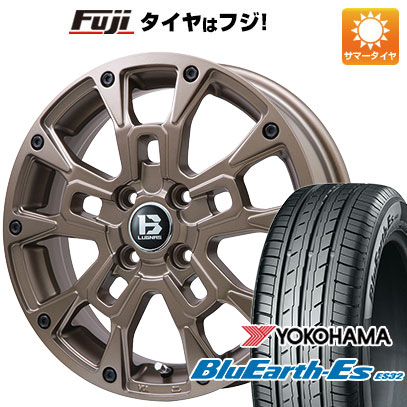 【新品 軽自動車】N BOX タント ワゴンR 夏タイヤ ホイール4本セット 155/65R14 ヨコハマ ブルーアース ES32 ビッグウエイ B LUGNAS BRD 14インチ :fuji 21721 146640 35543 35543:フジコーポレーション