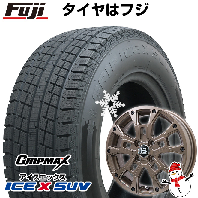 軽トラ 軽バン スタッドレスタイヤ ホイール4本セット 145/80R12 グリップマックス アイスX SUV BSW 80/78N(限定2022年製) B LUGNAS BRD 12インチ :fuji 8293 146636 38746 38746:フジコーポレーション