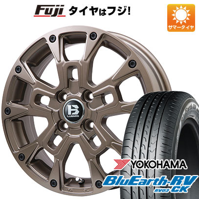 【パンク保証付】【新品 軽自動車】N-BOX タント ワゴンR 夏タイヤ ホイール4本セット 155/65R14 ヨコハマ ブルーアース RV-03CK B-LUGNAS BRD 14インチ