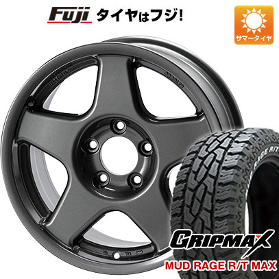 【新品】ジムニーシエラ 夏タイヤ ホイール4本セット 225/70R16 グリップマックス マッドレイジR/T MAX RWL(限定) 4x4エンジニア ブラッドレー V 16インチ｜fujicorporation