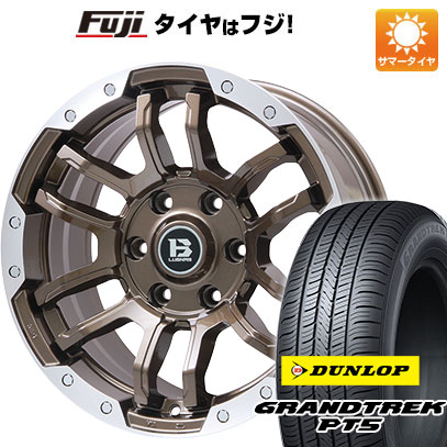 【新品国産6穴139.7車】 夏タイヤ ホイール4本セット 265/65R17 ダンロップ グラントレック PT5 ビッグウエイ B LUGNAS FRD(ブロンズ/リムポリッシュ) 17インチ :fuji 11822 137805 40833 40833:フジコーポレーション