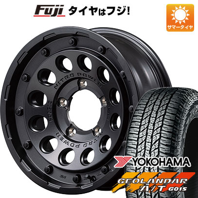 【新品】ジムニーシエラ 夏タイヤ ホイール4本セット 215/75R15 ヨコハマ ジオランダー A/T G015 OWL/RBL MID ナイトロパワー H12 ショットガン 15インチ