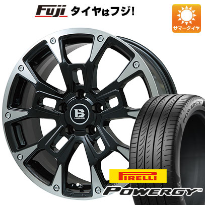 【新品国産5穴114.3車】 夏タイヤ ホイール4本セット 215/65R16 ピレリ パワジー ビッグウエイ B LUGNAS BRD(ブラックポリッシュ/ブラッククリア) 16インチ :fuji 1310 146660 36998 36998:フジコーポレーション