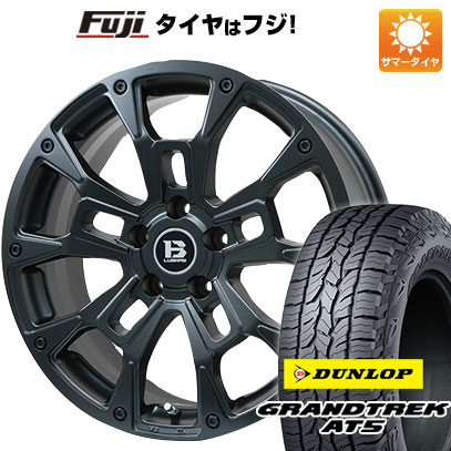 【新品国産5穴114.3車】 夏タイヤ ホイール４本セット 245/70R16 ダンロップ グラントレック AT5 ビッグウエイ B LUGNAS BRD(マットブラック) 16インチ :fuji 15841 146661 32869 32869:フジコーポレーション