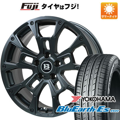 【新品国産5穴114.3車】 夏タイヤ ホイール4本セット 215/60R16 ヨコハマ ブルーアース ES32 ビッグウエイ B LUGNAS BRD(マットブラック) 16インチ :fuji 1601 146661 35499 35499:フジコーポレーション