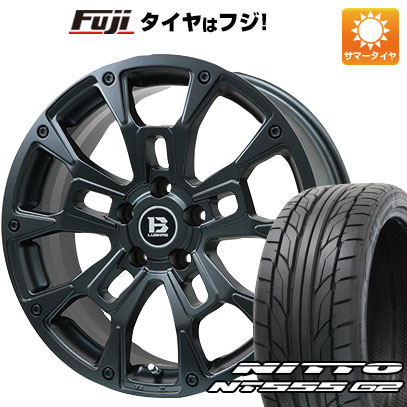 【パンク保証付き】【新品国産5穴114.3車】 夏タイヤ ホイール４本セット 225/45R18 ニットー NT555 G2 ビッグウエイ B LUGNAS BRD(マットブラック) 18インチ :fuji 1261 146664 23608 23608:フジコーポレーション