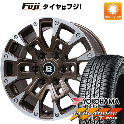 【新品】プラド 夏タイヤ ホイール4本セット 265/65R17 ヨコハマ ジオランダー A/T G015 OWL/RBL ビッグウエイ B LUGNAS BRD(ブロンズポリッシュ) 17インチ :fuji 11822 146672 30618 30618:フジコーポレーション