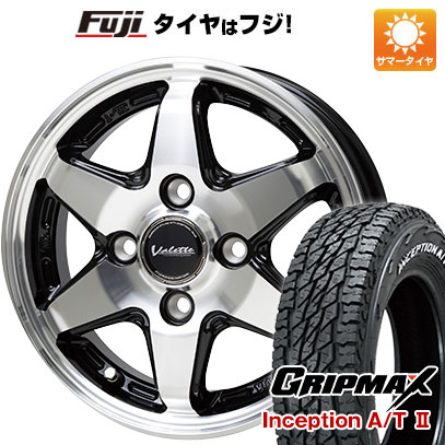 【新品 軽自動車】軽トラ 夏タイヤ ホイール4本セット 145R12C 80/78N グリップマックス インセプション A/TII RWL(限定) ヴァレット アンクレイ 12インチ｜fujicorporation