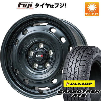 【新品国産5穴114.3車】 夏タイヤ ホイール４本セット 215/70R16 ダンロップ グラントレック AT5 レアマイスター LMG OFF STYLE 2 (マットブラック) 16インチ :fuji 1581 148154 32866 32866:フジコーポレーション