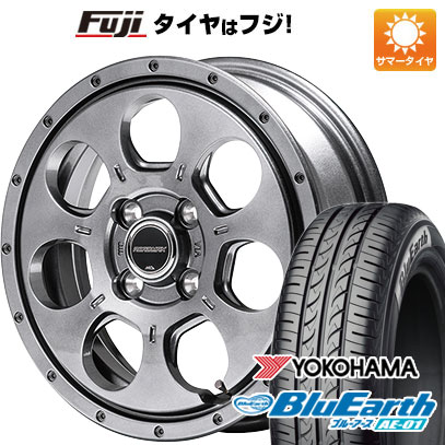 【新品 軽自動車】タフト ソリオ サマータイヤ ホイール4本セット 165/65R15 ヨコハマ ブルーアース AE-01 MID ロードマックス マッドエージェント 15インチ