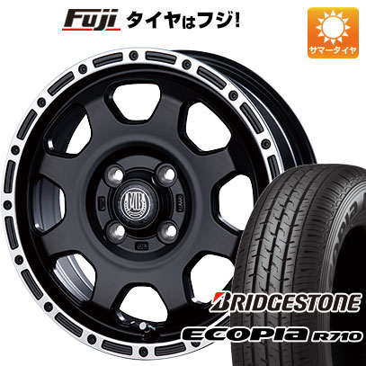 【新品 軽自動車】軽トラ 軽バン 夏タイヤ ホイール4本セット 145/80R12 ブリヂストン エコピア R710 80/78N(限定) インターミラノ MUD BAHN XR 910K 12インチ :fuji 21681 148384 27205 27205:フジコーポレーション