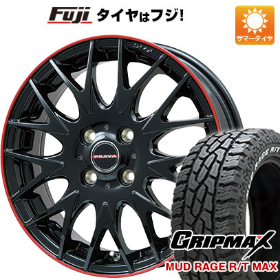 【新品国産4穴100車】 夏タイヤ ホイール４本セット 195/65R15 グリップマックス マッドレイジR/T MAX RWL(限定) ビッグウエイ LEYSEEN プラバ9MJrII 15インチ :fuji 11881 147118 33232 33232:フジコーポレーション