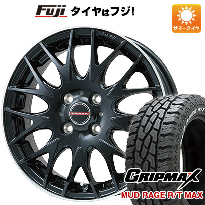 【新品国産4穴100車】 夏タイヤ ホイール４本セット 195/65R15 グリップマックス マッドレイジR/T MAX RWL(限定) ビッグウエイ LEYSEEN プラバ9MJrII 15インチ :fuji 11881 147117 33232 33232:フジコーポレーション