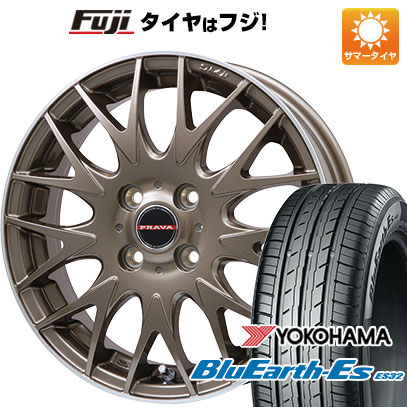 BluEarth - 新品 N-BOX タント スペーシア 朱夏タイア 車輪4本仕掛ける 155/65R14 ヨコハマ 青碧地びた ES32 ビッグウエイ LEYSEEN プラバ9MJrII 14in 車、バイク、自転車-自動車-夏タイヤ、ホイールセット
