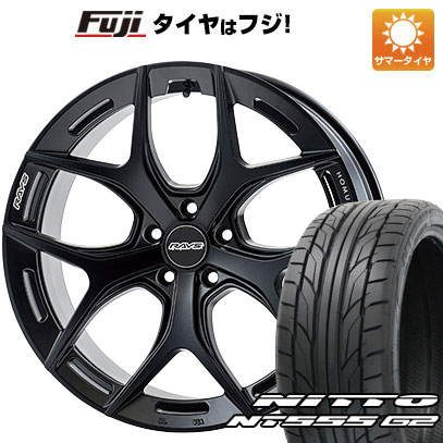 【パンク保証付き】【新品】40系アルファード/ヴェルファイア用 夏タイヤ ホイール4本セット 245/45R20 ニットー NT555 G2 レイズ ホムラ 2X5FT 20インチ｜fujicorporation