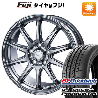 【新品国産5穴100車】 夏タイヤ ホイール４本セット 215/45R17 BFG(フジ専売) g-FORCE フェノム T/A インターミラノ AZ-SPORTS RC-10 ダークシルバー 17インチ｜fujicorporation