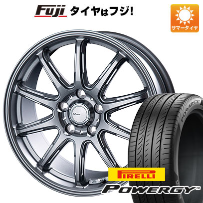 【新品国産5穴100車】 夏タイヤ ホイール４本セット 215/45R17 ピレリ パワジー インターミラノ AZ-SPORTS RC-10 ダークシルバー 17インチ｜fujicorporation