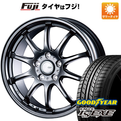 【新品国産5穴114.3車】 夏タイヤ ホイール４本セット 225/55R17 グッドイヤー イーグル エルエス エグゼ(限定) インターミラノ クレール ZT10 17インチ :fuji 1861 151649 32119 32119:フジコーポレーション