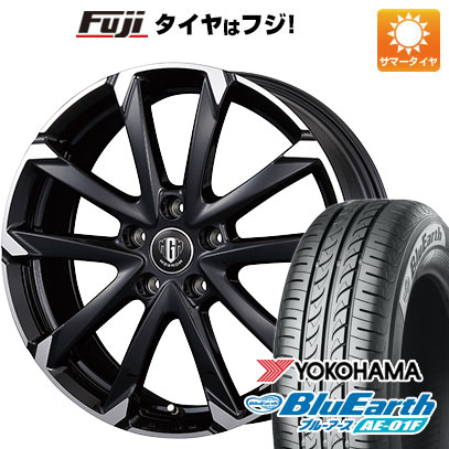 【新品国産5穴100車】 夏タイヤ ホイール４本セット 195/65R15 ヨコハマ ブルーアース AE-01F コーセイ MZ-GROW C52S 15インチ｜fujicorporation