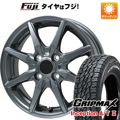 【新品 軽自動車】軽トラ 軽バン 夏タイヤ ホイール4本セット 145R12C 80/78N グリップマックス インセプション A/TII RWL(限定) ブランドル CJ28 12インチ :fuji 21681 149825 35569 35569:フジコーポレーション